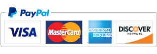 Secured shopping by PayPal. Use your Visa, MasterCard, American Express or Discover card